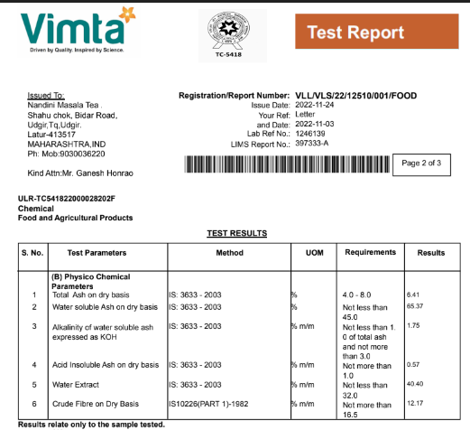 Nandini Masala Tea outlet